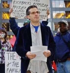 Jonathan Lethem at Occupy Wall Street, 2011.